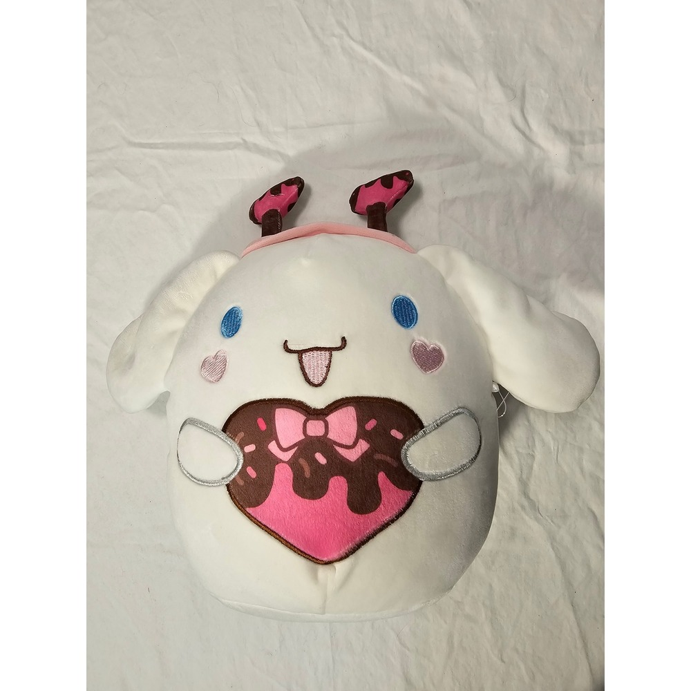 NEW Squishmallow Sanrio Cinnamoroll 8 Inch Heart Chocolate Plush Hello Kitty - Picture 3 of 4
